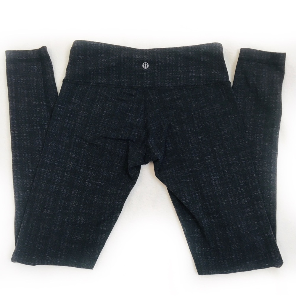 Lululemon full length workout pants 6 Gray plaid